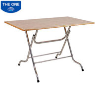 Bàn gấp mặt gỗ chân inox The One BCN712AG