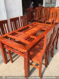 Bàn ghế ăn chữ nhật thọ cân (Chị Cúc, Từ Sơn)