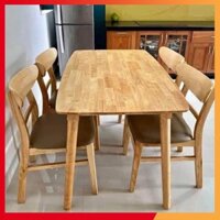 BÀN GHẾ ĂN CƠM, BÀN ĂN 4 GHẾ MANGO GỖ CAU SU bất ngờ thích hợp MỌI KHÔNG GIAN - NỘI THẤT NGỌC MAI