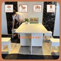 Bàn ghế ăn gấp gọn gỗ MDF phủ melamine - thiết kế thông mình - nhỏ gọn