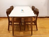 Bàn Ghế Ăn Gỗ Cao Su – Bộ 4 Ghế