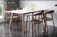 Bàn ghế ăn gỗ Marvel-Neva-Mặt đá 1m6