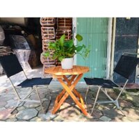 BÀN GHẾ BAN CÔNG 2 GHẾ 1 BÀN( ghế gấp gọn)