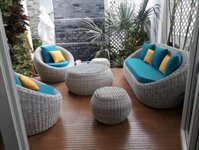 Bàn Ghế Cafe Đan Sợi Nhựa Nguyên Chất – BGCVP12