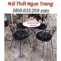 bàn ghế cafe giá rẻ,bàn ghế cafe sắt bàn mặt đá thanh lý
