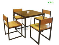 Bàn ghế chân sắt CF15