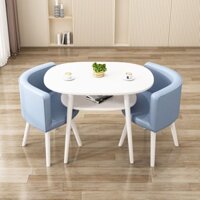 ❈◆✻Bàn ghế đàm phán phong cách kem thời trang kết hợp quầy lễ tân quán trà sữa bàn ghế căn hộ chung cư nhỏ bàn ăn