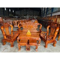 Bàn ghế đỉnh rồng  gỗ tràm bông vàng