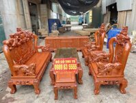 Bàn Ghế Gỗ Hương Nghê Đỉnh Tay 12 Đẹp tại Đồ Gỗ Thu Tú