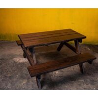 Bàn ghế gỗ ngoài trời 03 ( bàn ghế gỗ thông mỹ )