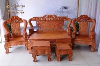 Bàn Ghế Gỗ Phòng Khách Họa Tiết Rồng Tay 14 6 Món – SLHDBTTT014