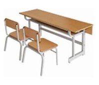 Bàn ghế học sinh 2 chỗ ngồi có tựa