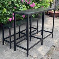 Bàn ghế học sinh cũ màu đen 1m thanh lý