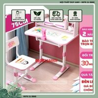 bàn ghế học sinh Duy Anh D2 có giá sách chống gù chống cận, bàn học thông minh kèm kệ sách phù hợp cho học sinh tiểu học