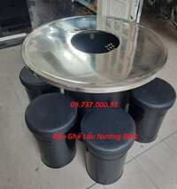 Bàn ghế lẩu nướng BBQ, bếp nướng BBQ hàn quốc, bếp nướng tại bàn