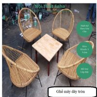 Bàn Ghế Mây Tròn HQ020 - Nội Thất Faha