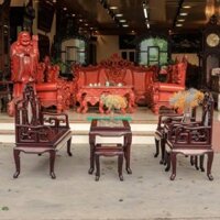 Bàn ghế móc mỏ 6 món gỗ gụ giá rẻ