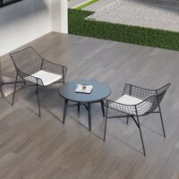 ✱♈Bàn ghế ngoài trời kết hợp, quầy lễ tân ban công sân trong đơn giản, bàn tròn sắt nổi tiếng Internet ngoài trời, ghế l