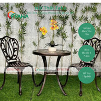 Bàn Ghế Nhôm Đúc Ngoài Trời Mặt Đá ND07-Nội Thất Faha