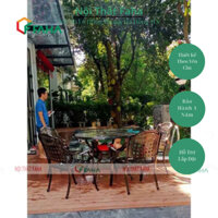 Bàn Ghế Nhôm Đúc Ngoài Trời Kết Hợp Bếp Nướng ND10-Nội Thất Faha