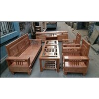 Bàn ghế phòng khách gỗ sồi tay 3 lớp BG3L-01