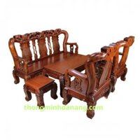 Bàn Ghế Phòng Khách Triện Gỗ Xoan Đào Đẹp Giá Rẻ Tay 10 6 Món