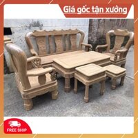 Bàn ghế Quốc Triện Gỗ Gõ Tay 12