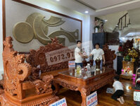 Bàn ghế Rồng Đỉnh Chân 16 Gỗ Hương – Chị Thắng – Đà Nẵng