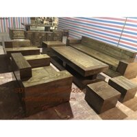 Bàn ghế sofa gỗ mun đuôi công sang trọng