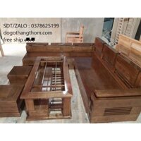bàn ghế sofa góc gỗ sồi nga