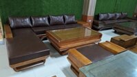 Bàn ghế Sofa góc thuyền gỗ sồi TX1500