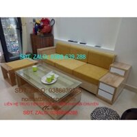 Bàn ghế Sofa văng gỗ sồi BG203