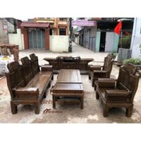 Bàn ghế tiếp khách gỗ mun đuôi công