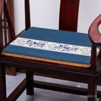 Bàn ghế trà gỗ gụ phong cách Trung Quốc có thể tùy chỉnh đệm ghế ăn ghế trà dày chống trượt có thể tháo giặt đệm ghế gỗ nguyên khối đơn