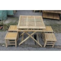 Bàn ghế tre gấp gọn, bàn ghế tre cho quán