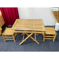 Bàn ghế tre hàng đẹp sơn keo loại 01 BANGHE-01