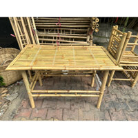 BÀN GHẾ TRE LỚN PHỦ BÓNG ĐẸP(60*1m1 cao 70cm)