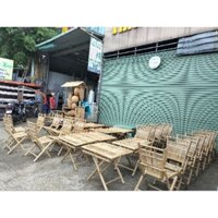 bàn ghế tre xếp gọn [bàn xếp 70, ghế xếp]
