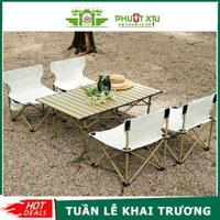 BÀN GHẾ XẾP CÂU CÁ ,Ghế vải gấp gọn du lịch, ghế dã ngoại khung Kim Loại mẫu LỚN - Hội quán Phượt XTU khuyên dùng