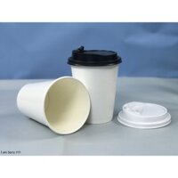 [Bán Giá Gốc ] Combo 200 Ly Giấy 1 Lớp 1PE 8oz 280ML+ Kèm Nắp |Kleur Paper Cup