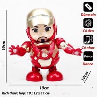 (BÁN GIÁ GỐC) Đồ chơi siêu nhân anh hùng ironman dùng pin biết nhày múa có đèn nhạc phát được nhiều kiểu nhạc khác nhau dành cho bé trai trên 1 tuổi siêu đẹp chắc chắn Do choi mo hinh sieu nhan nguoi sat dung pin phat nhac