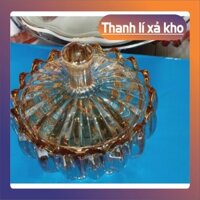(bán giá sỉ) THỐ THỦY TINH ĐỰNG HẠT DƯA HẠT BÍ Ô MAI MÀU VÀNG KIM (094) LOẠI TO