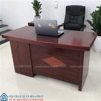 Bàn Giám Đốc 1m4 Gỗ Công Nghiệp Hộc Liền Sơn PU BGD_140