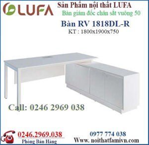 Bàn giám đốc chân sắt RV1818DL-R