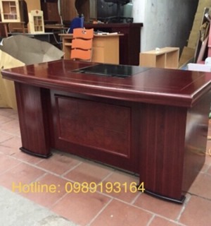 Bàn giám đốc gỗ MDF phủ sơn Pu Hòa Phát DT1890H5