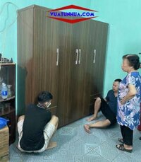 Bàn giao nhà chị Xoan – Dương Xá, Gia Lâm – Tủ nhựa Đài Loan 4 cánh 3 buồng