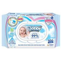 Bán Giấy ướt Bobby xanh 100 tờ