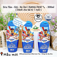 (Bản giới hạn) Sữa tắm - Gội - Xả ISANA thuần chay 3in1 PAW Chú chó cảnh sát cho bé - 300ml