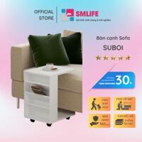 Bàn gỗ cạnh Sofa hiện đại SMLIFE Suboi   Gỗ MDF dày 17mm chống ẩm  D42xR35xC50cm - Màu Trắng