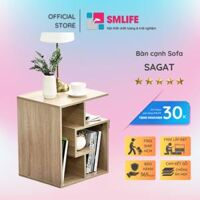 Bàn gỗ cạnh Sofa hiện đại SMLIFE Sagat  Gỗ MDF dày 17mm chống ẩm  D40xR45xC55cm
